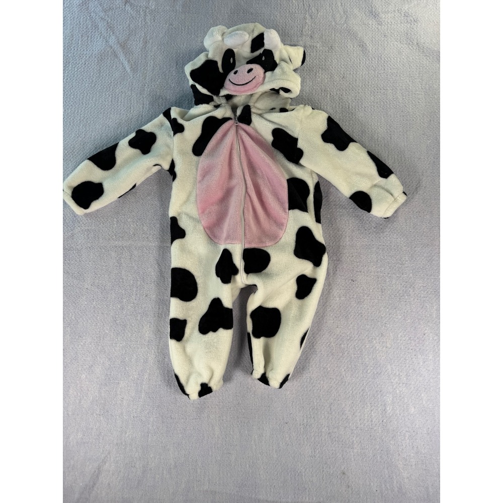 Dilufun Kids Cow Animal Costume Hooded Jumpsuit Black White Pink SGBB01 Size 75